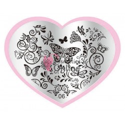 Matrita de Unghii din metal inima 7,1x5,6cm Heart 06